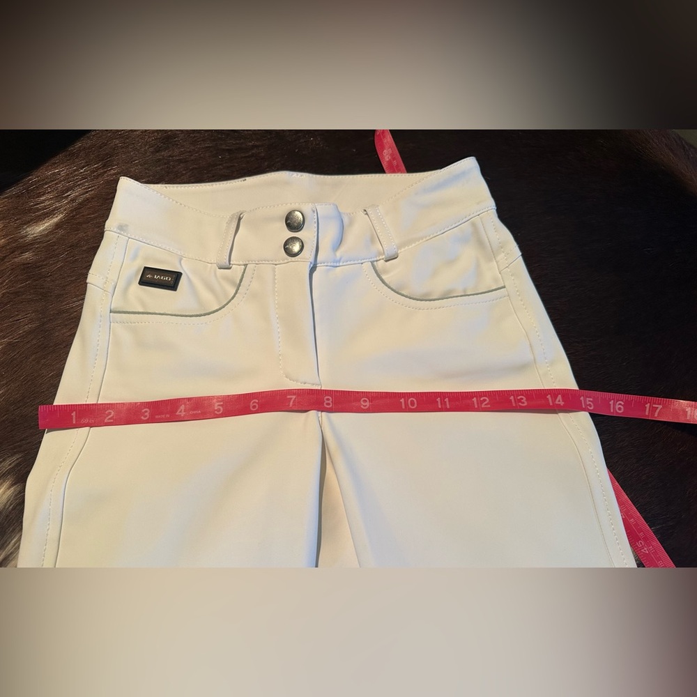 Iago Italia Equestrian Riding Show Breeches, White, Size 22, Great Condition! - Picture 10 of 16
